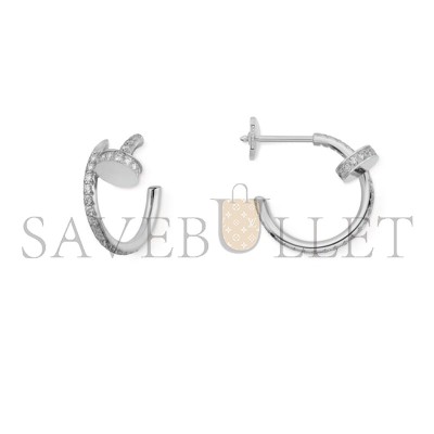 CARTIER JUSTE UN CLOU HOOP EARRINGS SMALL MODEL PAVED REF. B8301431